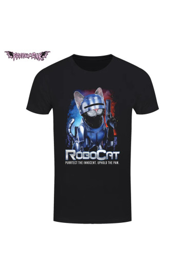 T-shirt RoboCat De Horror Cats - Freaky Pink