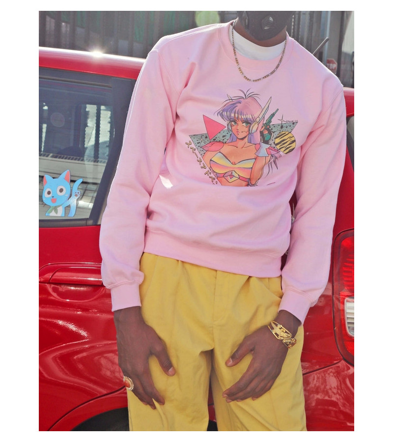 Mizucat Space Adventure Pink Sweat-Shirt