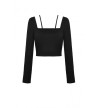 Black Heart Zip Top