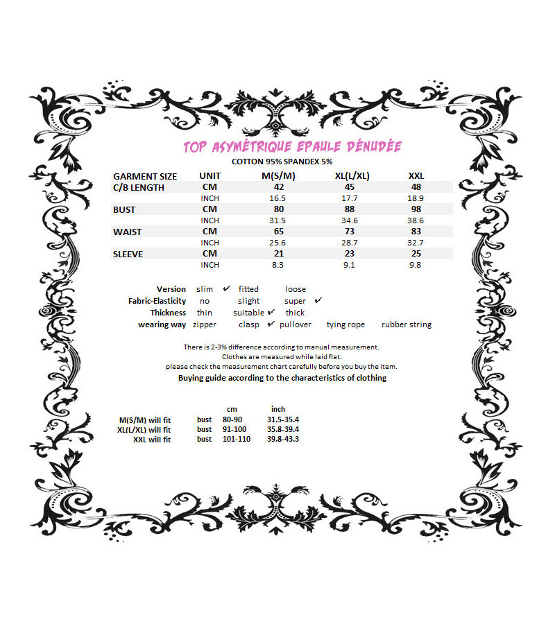 Top Asymétrique Epaule Dénudée