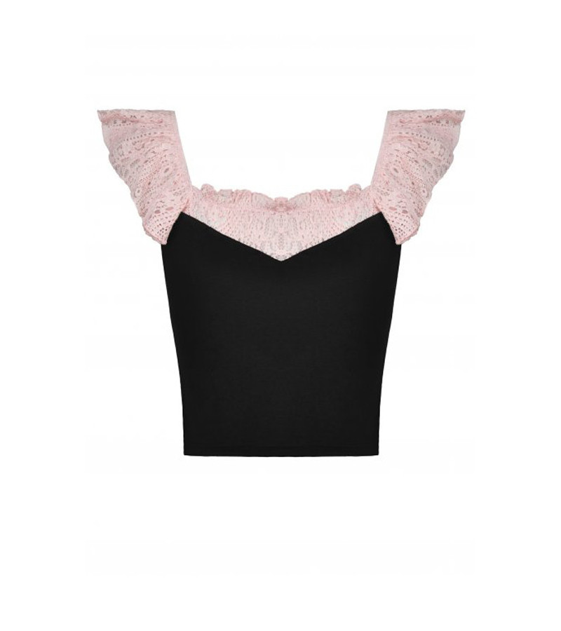 Sexy Pink Doll Bow Top