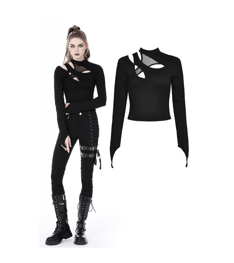 Punk Rock Sexy Hollow Out Top