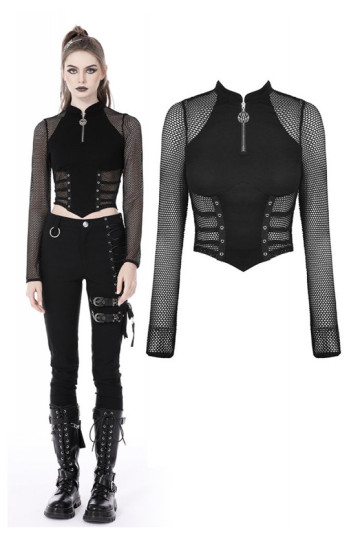 Top Résilles Smiley Face