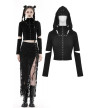 Punk Top With Distressed Hood