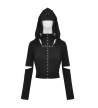 Punk Top With Distressed Hood