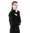 Top Punk Harnais Capuche Déchirée