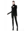 Punk Top With Harness And Distressed Hood