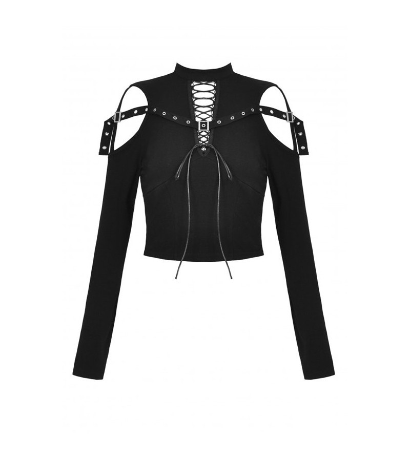 Top Gothique Laçage Et Sangles