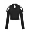 Gothic Long Sleeves Top With Lacing