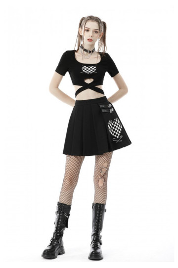 Checkered Heart Crop Top