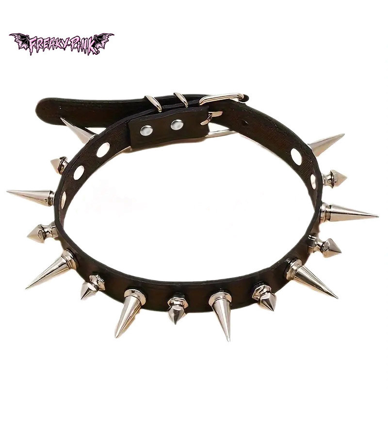 Big And Small Spikes Choker Big And Small Spikes Choker