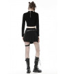 Punk Rock Long Sleeves Black Fishnet Top