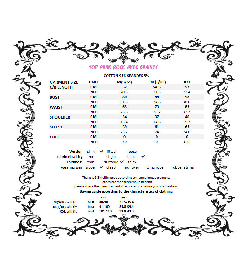 Punk Rock Top With Chains