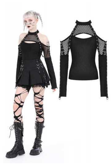 Goth Top Avec Résilles