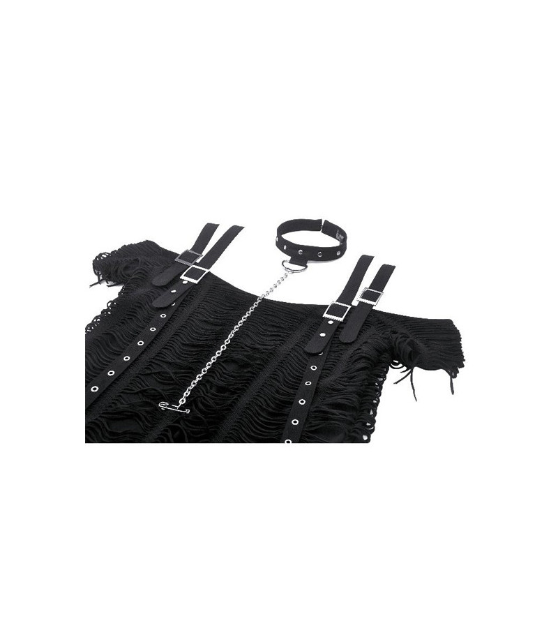 Punk Metal Shabby T-shirt Dark In Love - Freaky Pink