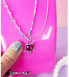 Hot Pink Heart Necklace