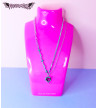 Collier Coeur Fuchsia