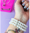 Bracelet Perles Blanches