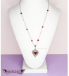Collier Coeur Sacré Rouge