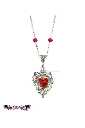 Red Sacred Heart Necklace