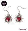 Boucles D'Oreilles Coeurs Sacrés Rouges Fermoir Inoxydable Freaky Pink