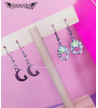Iridescent Stars Earrings From Freaky Pink Stainless Steel Clasp