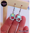 Boucles D'Oreilles Etoiles Irisée Et Strass  Fermoir Inoxydable Freaky Pink