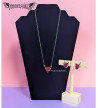 Collier Coeur Rouge Mains Squelettes