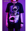 Black Cat Bakeneko Unisex T-shirt Pinku Kult - Freaky Pink