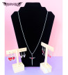 Spiked Red Heart Earrings Stainless Steel Clasp Freaky Pink