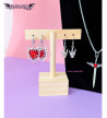 Spiked Red Heart Earrings Stainless Steel Clasp Freaky Pink