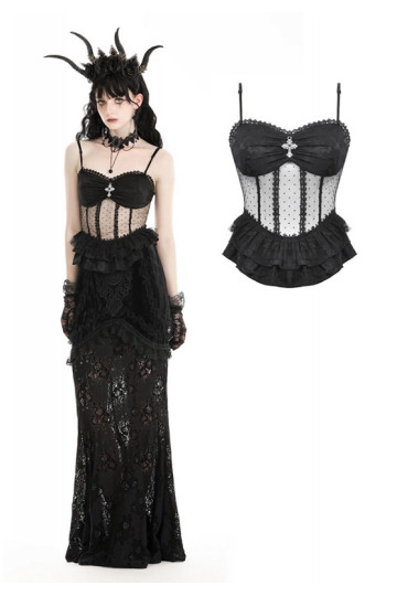 Sexy Gothic See Through Black Corset