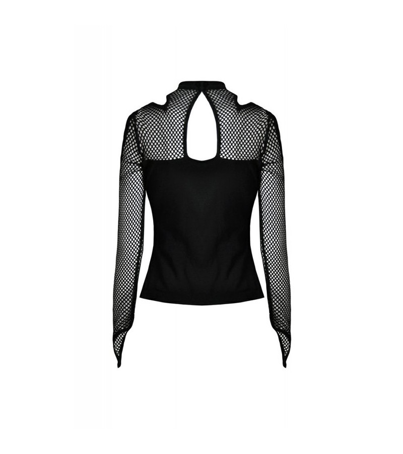 Punk Rock Fishnet T-Shirt With Straps