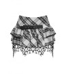 Jupe Ecossaise Carreaux Blancs Noirs