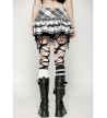 White Checkered Messy Skirt