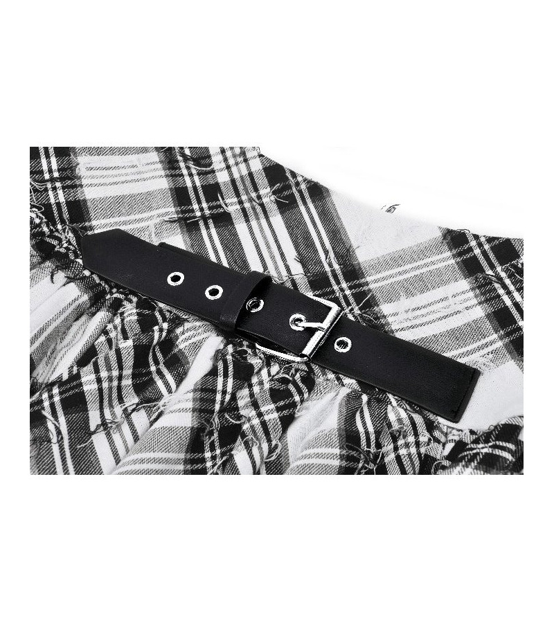 Jupe Ecossaise Carreaux Blancs Noirs