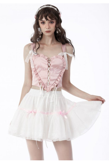 Jupe A Froufrous White Dolly