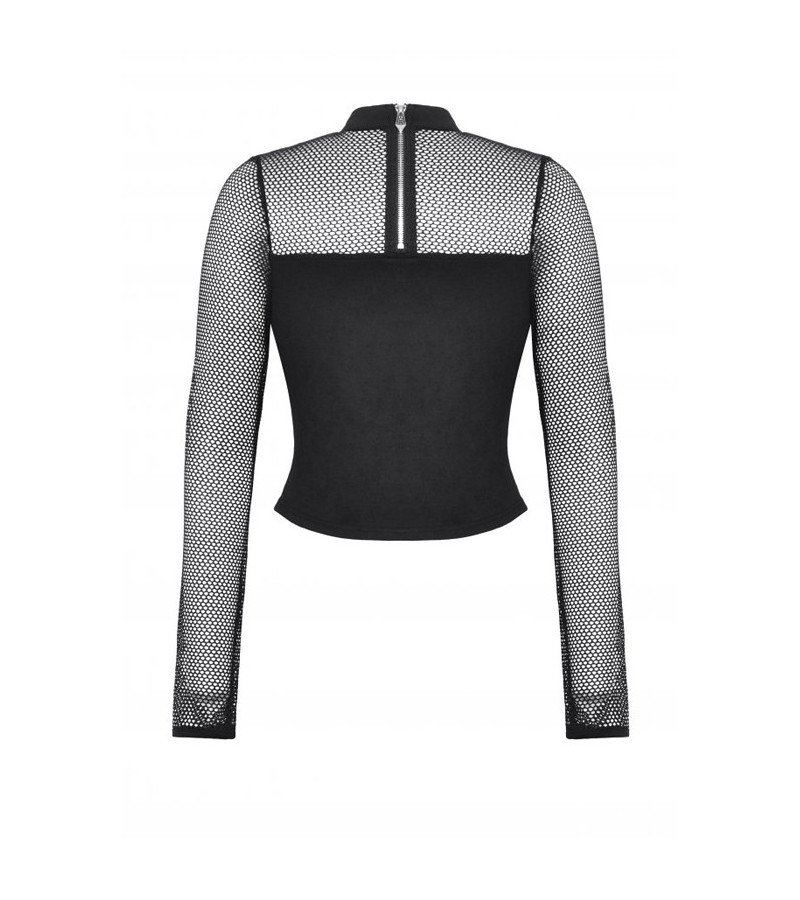 Bustier Manches Longues Résilles Noires