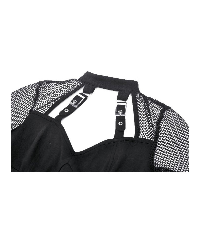 Bustier Manches Longues Résilles Noires