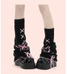 Leg Warmers Noirs Etoile Rose