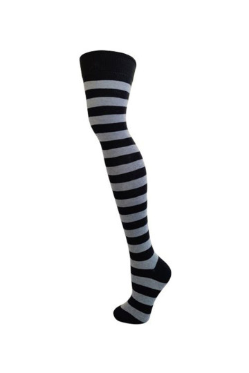 Black And Grey Striped Socks