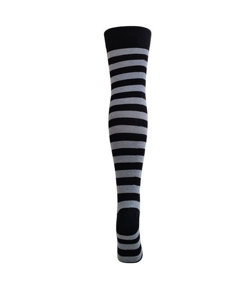 Black And Grey Striped Socks