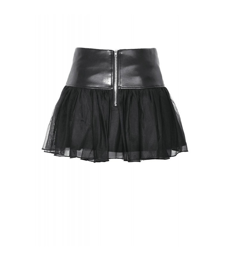 Rebel Gothic Fake Leather Skirt