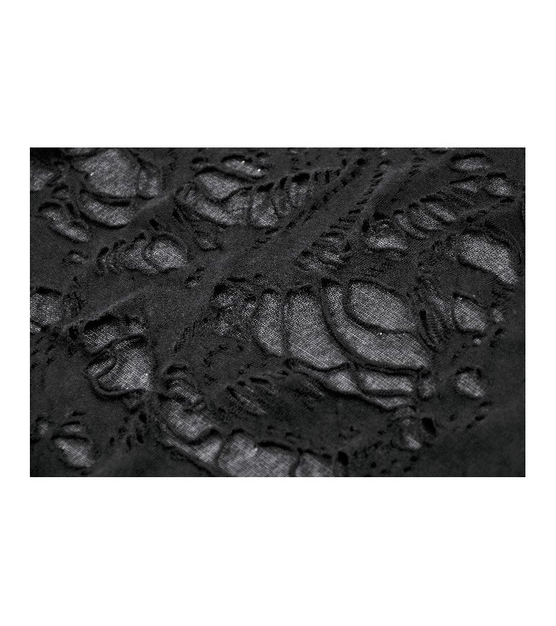 Punk Asymmetric Distressed Top With Lacing