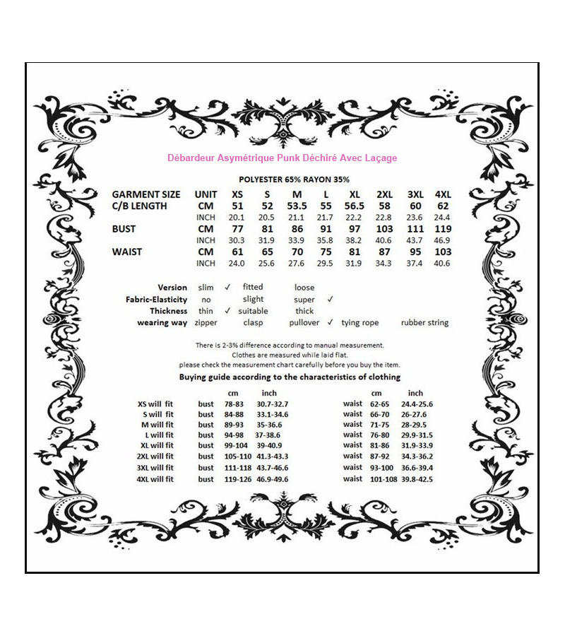 Punk Asymmetric Distressed Top With Lacing