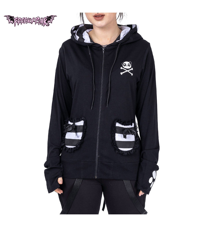 Sweat-shirt Panda Noir Et Blanc