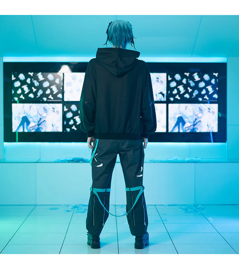 Hatsune Miku Black Punk Hoodie ACDC RAG