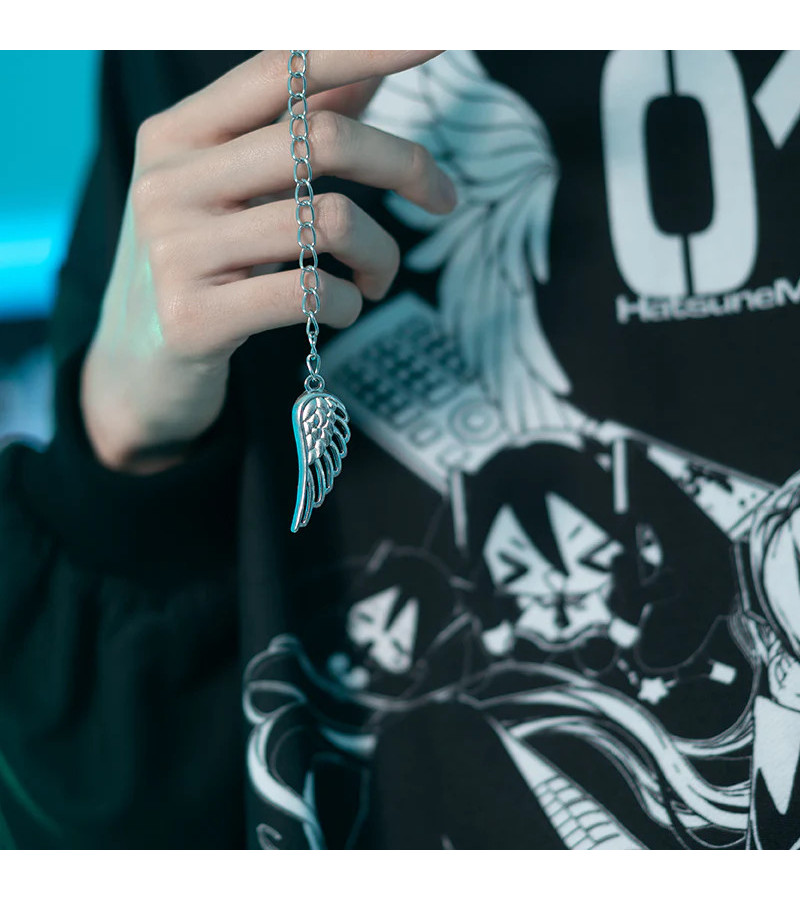 Hoodie Punk Noir Hatsune Miku ACDC RAG