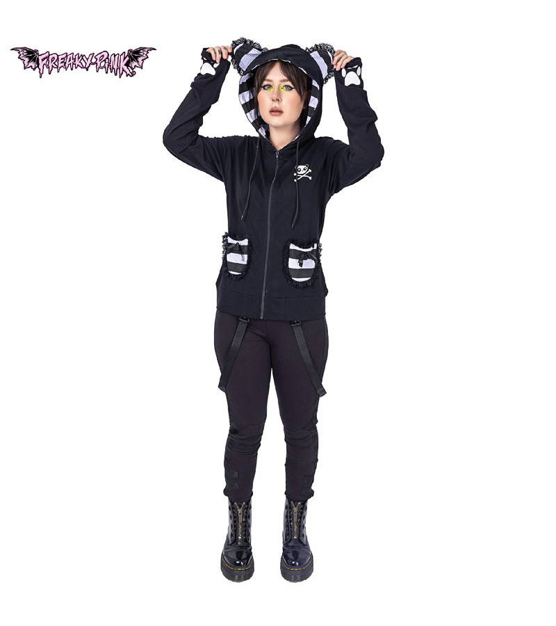 Sweat-shirt Panda Noir Et Blanc