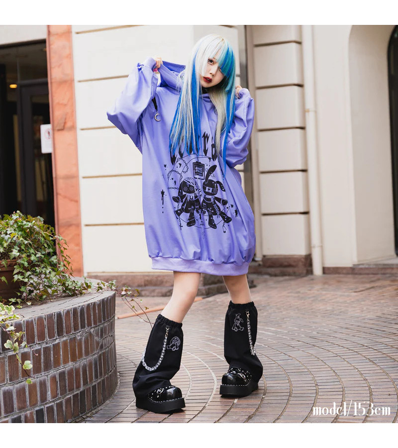 Moon Bunny Dolls Purple Hoodie ACDC RAG